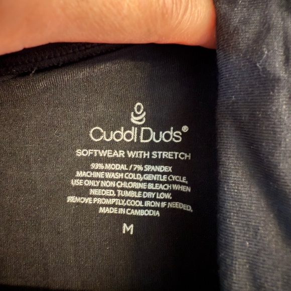 Cuddl Duds Black Cowl Neck Tunic Long Sleeve Top - Picture 3 of 4